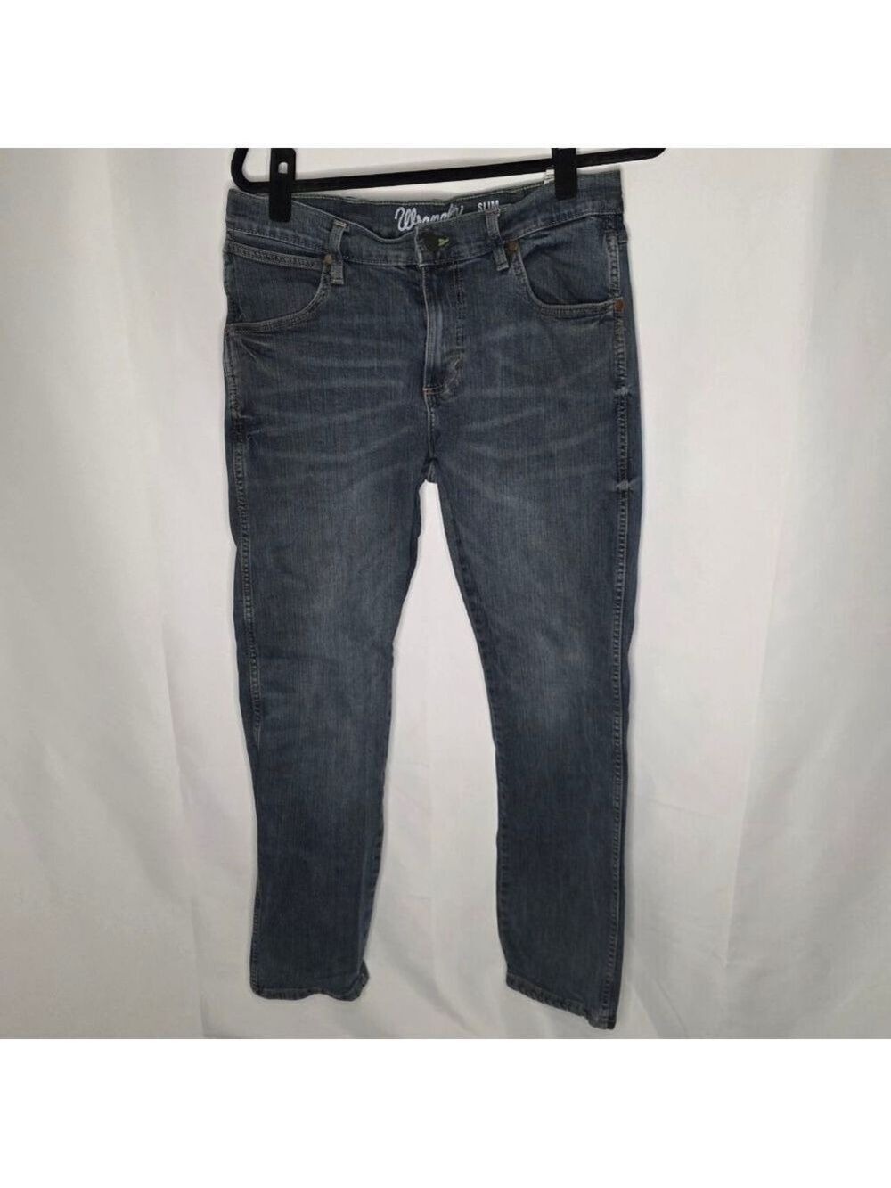Men's Wrangler Blue Slim Straight Jeans Waist 32